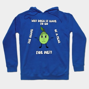 Pear-Shaped Funny Life Lesson Cartoon Hoodie